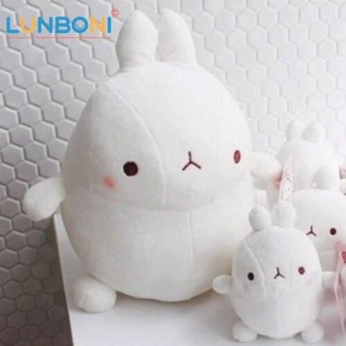 Cute Molang Animal Rabbit Cuddly White Bunny Stuffed Doll Baby Plush Toy Doll Christmas Gifts Cosplay Kids