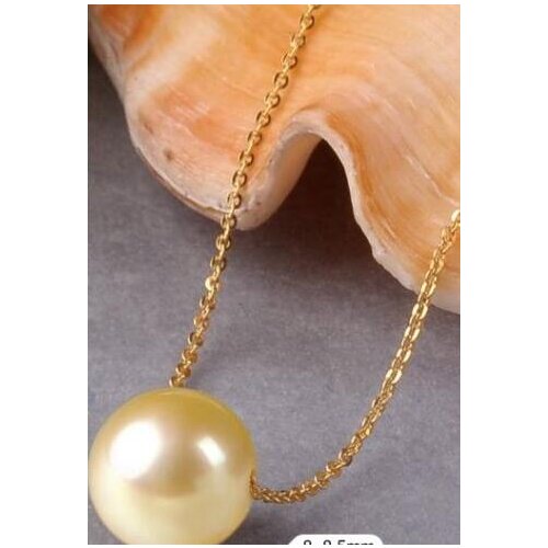 Free shipping huge 12-13mm south sea natural gold pearl pendant 18 chain