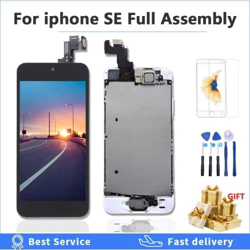 AAAA Quality full set LCD Display For iPhone SE Touch Screen Digitizer Assembly A1723 A1662 A1724 LCD +home button +front camera