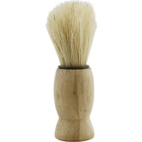 Pro Old Fashion Design Mens Shaving BrushWooden Synthetic Beard Brush For Barber Haircut Cleaning Tools In Low Price
