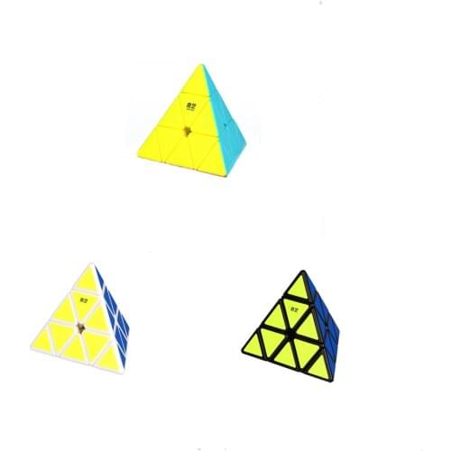 Qiyi Qiming Pyramid Magic Cube Triangle 4-hedron Childrens Educational Early Education Special-shaped Toys Adults Game Cubes
