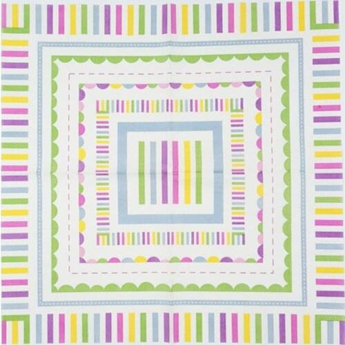 Sale cute design decoupage table paper napkins tissue color towel patterned printed stripe dot birthday wedding party home decor
