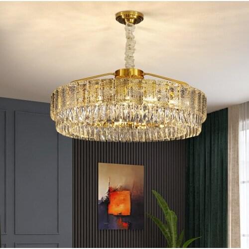 Light luxury crystal chandelier postmodern personality living room lamps simple restaurant bedroom hotel lights
