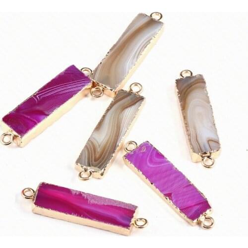 2020 New Hot Natural Stone Pendant Connectors Pendants Charms For Jewelry Making Supplies DIY Necklace For Women Men