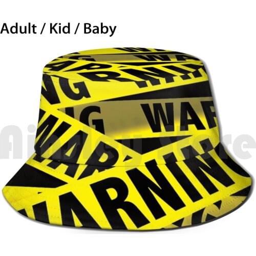 Warning Cloth Sun Hat Foldable UV Protection Quarantine Inhale Breath Oxygen Children Adults Family