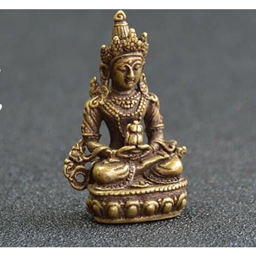 Brass Small Buddha Statue Handmade Carved Statue