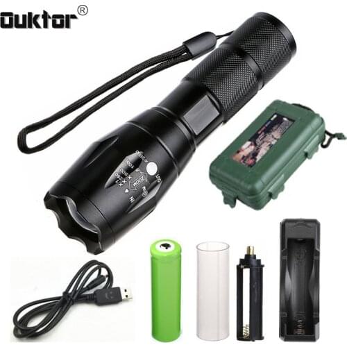 Super Bright LED Flashlight XML L2 T6 4500LM Waterproof Tactical Zoomable LED Camping Lamp Work Light Emergencies Lighting Torch