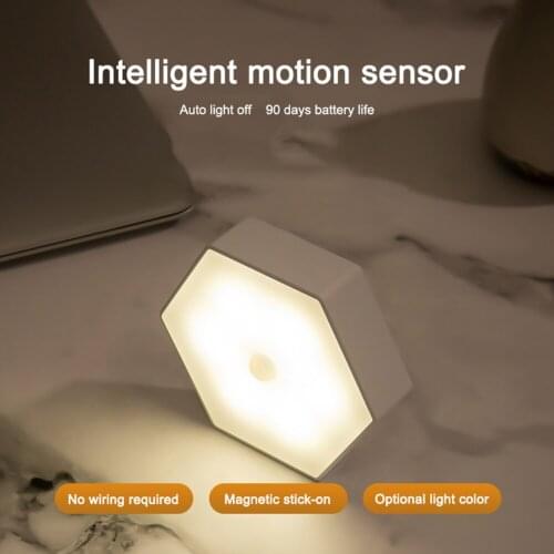 LED night light induction lighting mini rechargeable LED night light magnet closet light kitchen bedroom dormitory