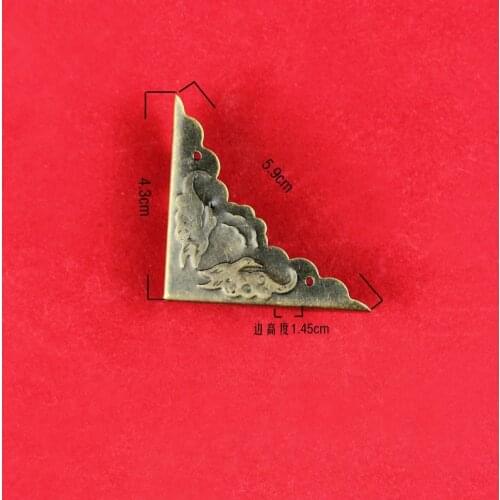 Corner Double angle bracket box beast angle thick air box antique jewelry accessories DIY retro corner wholesale