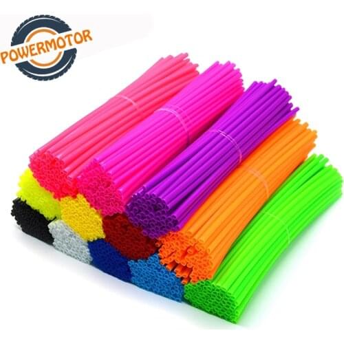 72Pcs Motorcycle Wheel Spoked Protector Colorful Wraps Rims Skin Off Road Bike Guard Wraps Kit Motocross Bike Guard Accessories