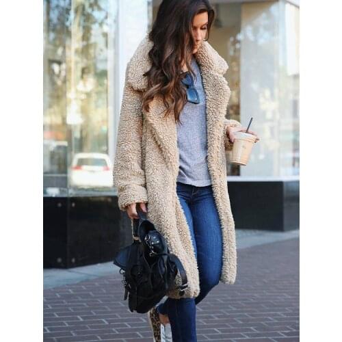 Winter Women Parkas Thicken Faux Fur Long Jackets Korean Fashion Ladies Coat Knee Long Cardigans Vintage Outwear