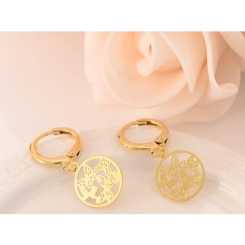 Gold jewelry PNG butterfly pendant Earrings Women Party african wedding bridal party Jewelry girls DIY charm girl kids gift