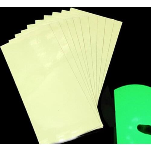 10pcs Luminous Fishing Lure Stickers 20X10cm Sea Fishing DIY Material Adhesive Metal Hard Baits Sticker Accessories