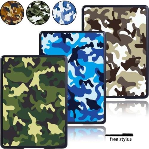 Anti-Dust Printing Hard Shell Case Cover Fit Amazon Kindle 10th / 8th Paperwhite 1/2/3/4 Tablet Plastic Protective Shell