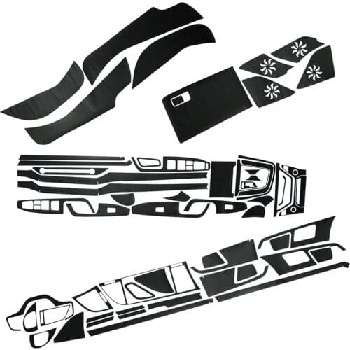 Car 3D Carbon Fiber Window control panel Film Interior Cover Sticker Kit Fit For Hyundai Elantra 2017 2018 2019 2020 LHD