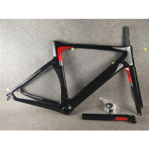 Black Red Color Concept Frames T1000 UD Matte Carbon Road Frame Carbon Road Bicycle Frameset BB386