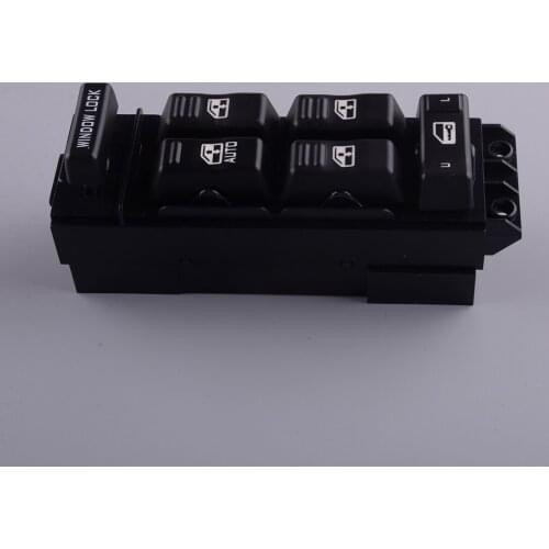 Black Front Left Side Master Power Window Switch 6 Buttons Fit for Chevrolet Avalanche Silverado Tahoe GMC Sierra Yukon 15720127