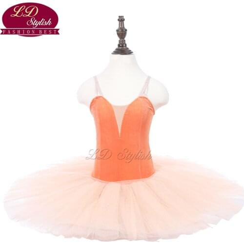 Children Orange Ballet Tutu Blue Stage Performance Costumes Kids Ballet Dance Competition Apperal Adult Pink Ballet Skirt