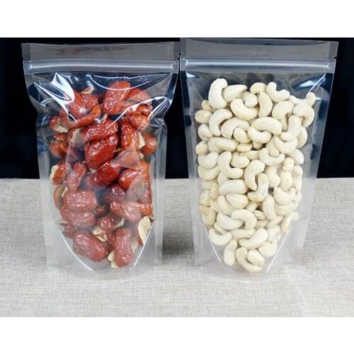 DHL 10x15cm Clear Plastic Bag Stand Up Pouch Reclosable Zipper Ziplock Packing Bag Food Snack Storage Packaging Polybag Doypack