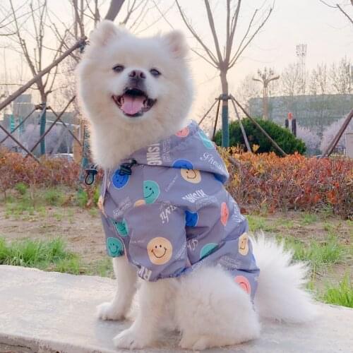 Dog Raincoat Summer Waterproof Pet Dog Clothes Jacket Breathable French Bulldog Pug Chihuahua Small And Medium-Sized Dog Clothes