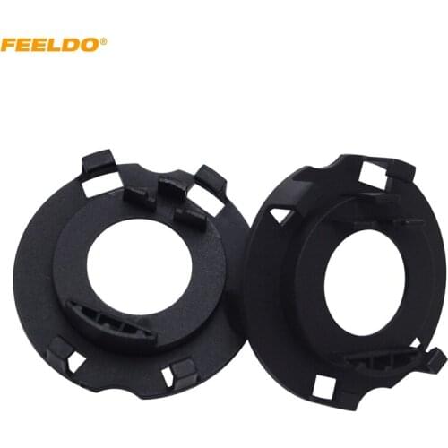 FEELDO 2Pcs H7 LED Headlight Bulb Retainers Holder for Hyundai Mistra New Tucson KIA Carnival H7 Bulb Base Adapter #5547
