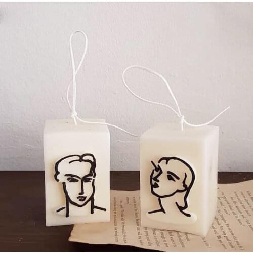 Matisse couple head shape candle mold candle decoration wax mold male female head plaster soap mold