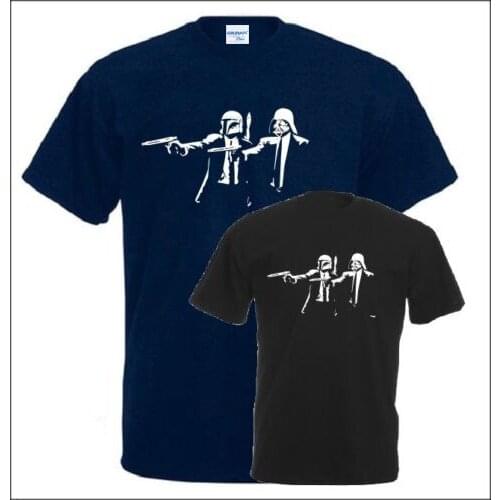 New 2019 Funny Print T Shirt Men Hot Sale 100% cotton Wars Pulp Fiction T-Shirt Funny Gift Movie family Tee Shirts