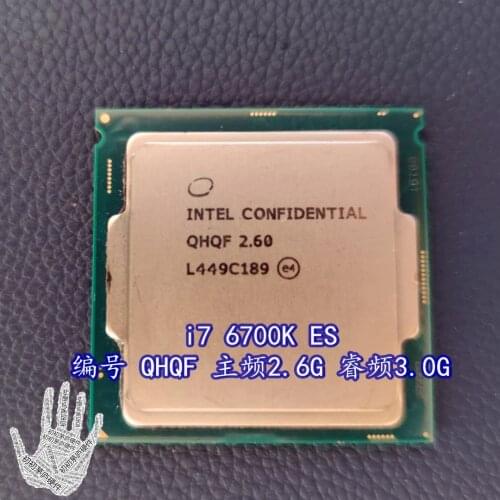 I7 6700K ES QHQF i7 Intel Core i7-6700K Processor (8M Cache, up to 4.10 GHz) FC-LGA14C, Tray