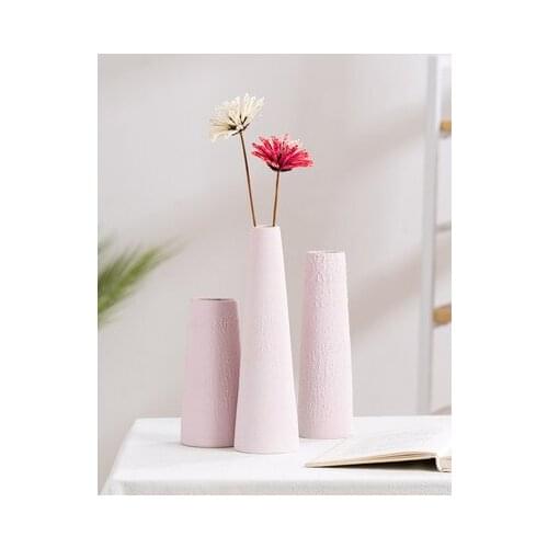 Ceramic Small Decoration Living Room Simple Nordic Small Fresh Flower Dining Table Cabinet Creative Dried Flower Vase Set