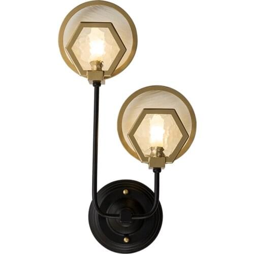 Post-modern Round Glass Wall Lamps Bedroom Bathroom Mirror Headlights Living Room Luxury Design Sconces Wall Lights Fixtures