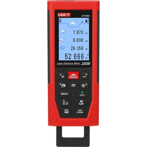 UNI-T UT398A 200M Laser Distance Meter; Color Screen Camera Infrared Measuring Instrument / Electronic Ruler, USB Connection