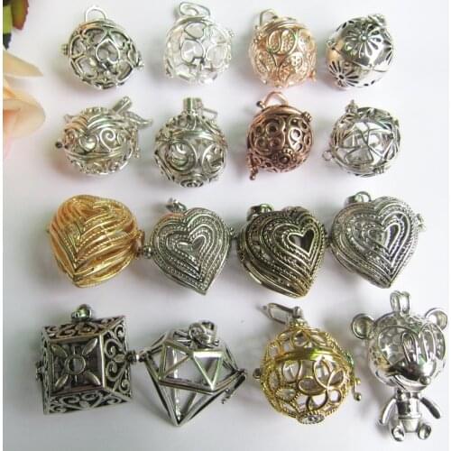 Hot Sale Nice Designs DIY Locket Cage Pendant for Fashion Diffuser and chime Bell Ball Jewelry Making