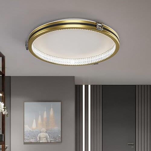 Minimalist Gold Round Square LED Ceiling Light for Bedroom Living Room Restaurant Kitchen Bathroom Interior Decorative Luminaire