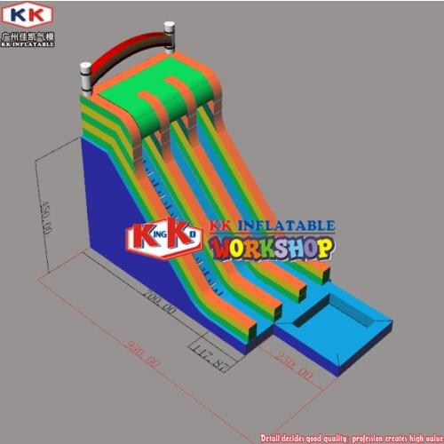 Home Used Inflatable Water Slide Shiny Fun Days Inflatable Water Slide With Pool