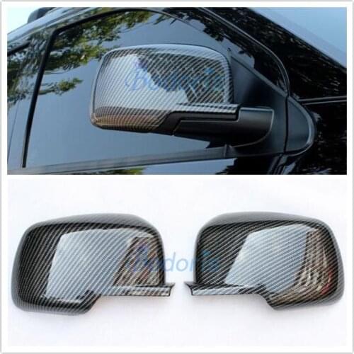 For Dodge Journey JUCV Fiat Freemont 2009-2018 Carbon Fiber Side Wing Mirror Overlay Rear View Cover Car Styling Accessories