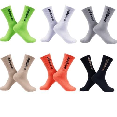 1 pair of stylish calabasas fun hip hop skateboard Kanye West socks popsocket unisex crew sports cotton socks