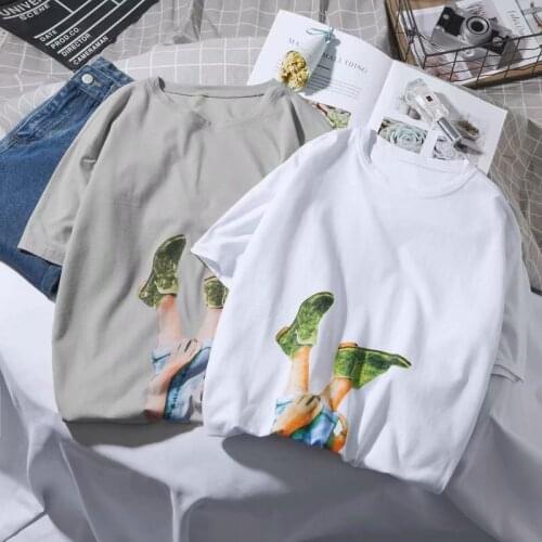 2021 Summer New Funny Men Print T-shirts Slim Korean Mens Short Sleeve T-shirt Male Streetwear T-shirt Top Tee Shirt Plus Size