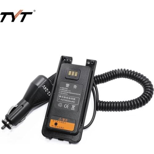 NEW Original 12-24V Battery Eliminator Car Charger For TYT MD-2017 Digital Radio DMR Two Way Radio