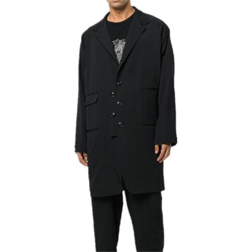 S-6XL!!! High quality menswear 2018 The new mens long, baggy jackets, double-pocket suits and tailored casual overcoats