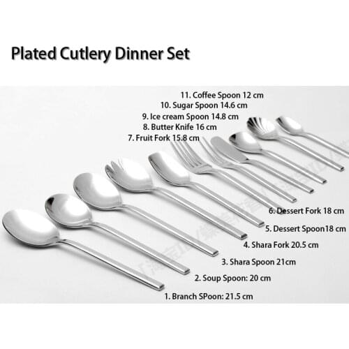 Germany stainless steel steak knife and fork spoon luxury plated Christmas dinnerware flatware faqueiros