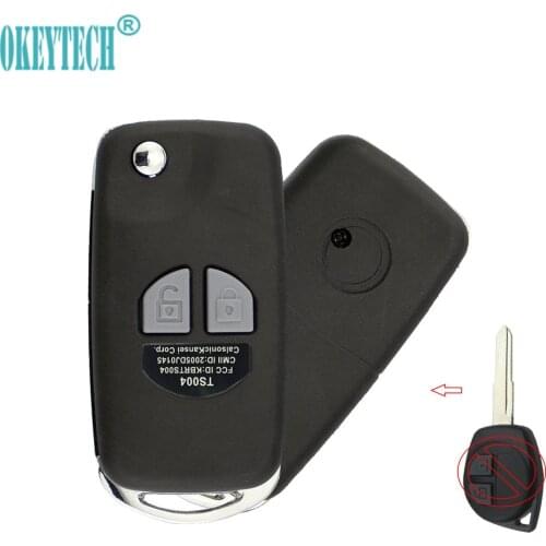 OkeyTech Modified Flip Folding Remote Car Key Shell For Suzuki Swift Grage Vitara Alto Auto Accessories 2 Buttons Key Case Cover
