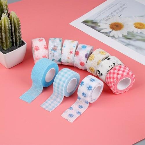 2.5/5/7.5/10CM Pet Bandage First Aid Colorful Bandage Adhesive Elastic Bandage Self adhesive breathable Tape