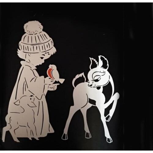 The Holy Spirit and Deer Cutting Dies Carbon Steel Stencils for DIY Scrapbooking Paper Cards Embossing album Craft Cut Die