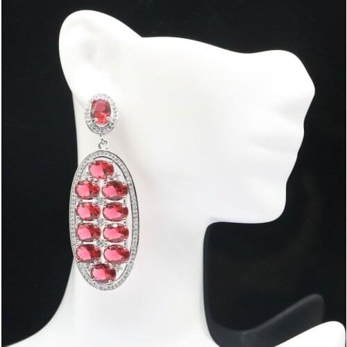 17x17mm Delicate Fine Cut 7.1g Violet Tanzanite Pink Kunzite Ladies Daily Wear 925 Sterling Silver Stud Earrings Hot Selling