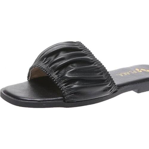 Female Shoes Slippers Flat Low Summer Clogs Slides Fashion 2021 Beach Luxury Rubber Basic Rome Beach Shoes Ladies' Slip