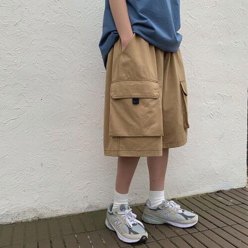 Summer Men Five Minutes Of Pants 2021 Comfortable Loose Tooling Shorts Youth Black Khaki Casual Movement Beach New