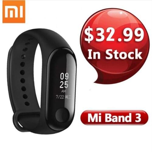 In Stock Xiaomi Mi Band 3 Smart Wristband fitness tracker Bracelet 0.78'' OLED Display Touchpad Bluetooth 4.2 For Android IOS