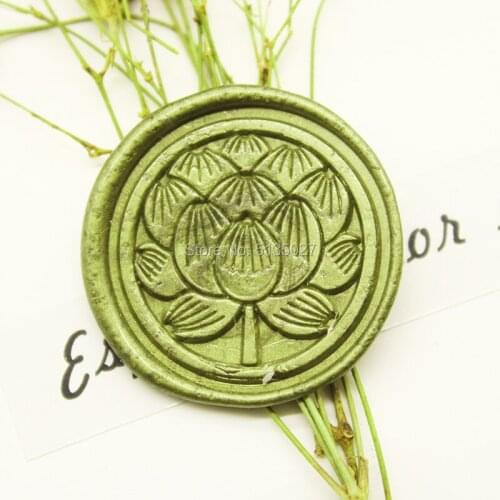Wax Seal Stamp - 1pcs Japanese Lotus Metal Stamp / Wedding Wax Seal Stamp / Sealing Wax Stamp