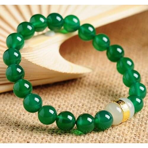 High Quality red green black Gold inlaid jade road pass bracelet Hetian jade transfer bead braceletH