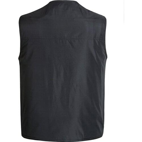 Fleece Winter Autumn Vest Men Multi Pocket Male Casual Thick Warm Varsity Waistcoat With Many Pockets Padded Sleeveless Jacket